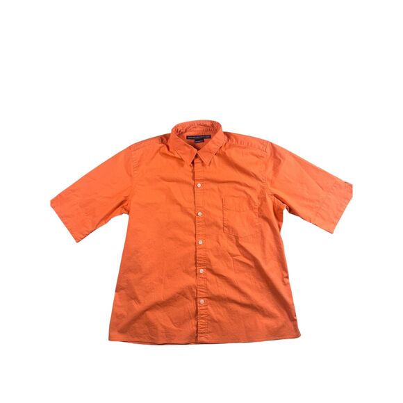 Ralph Lauren Golf Tops - Ralph Lauren Golf Women’s XL Orange Gold Short Sleeve Button Up Shirt